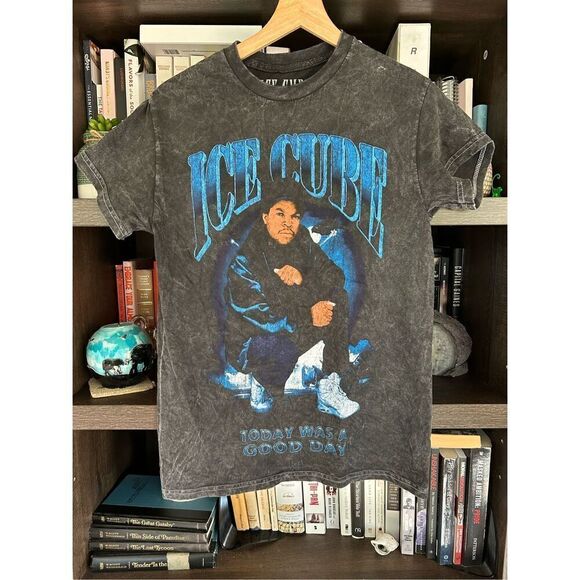 🐿️ NWOT Ice Cube Today Was A Good Day Mineral Wash Black Graphic Tee Unisex Sm - Picture 1 of 5